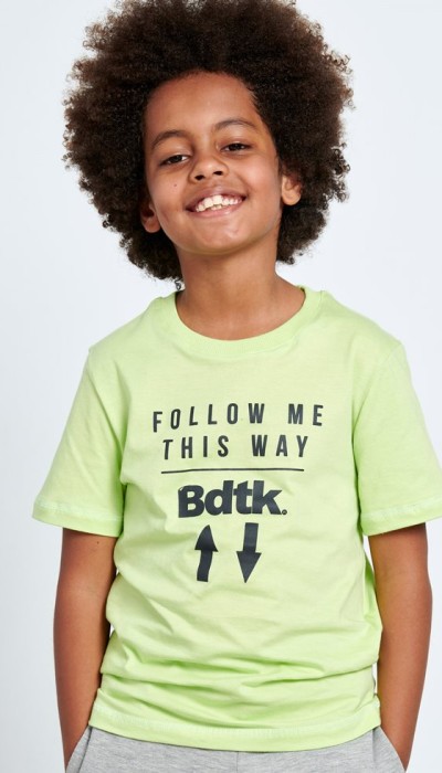 BodyTalk Παιδική κοντομάνικη μπλούζα για αγόρι κίτρινη