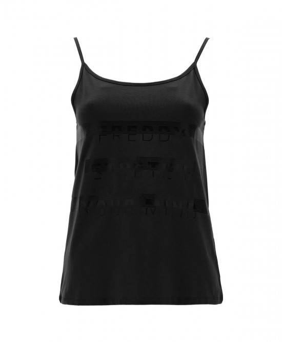 FREDDY Tank Top with thin straps and a Freddy strech your mind print
