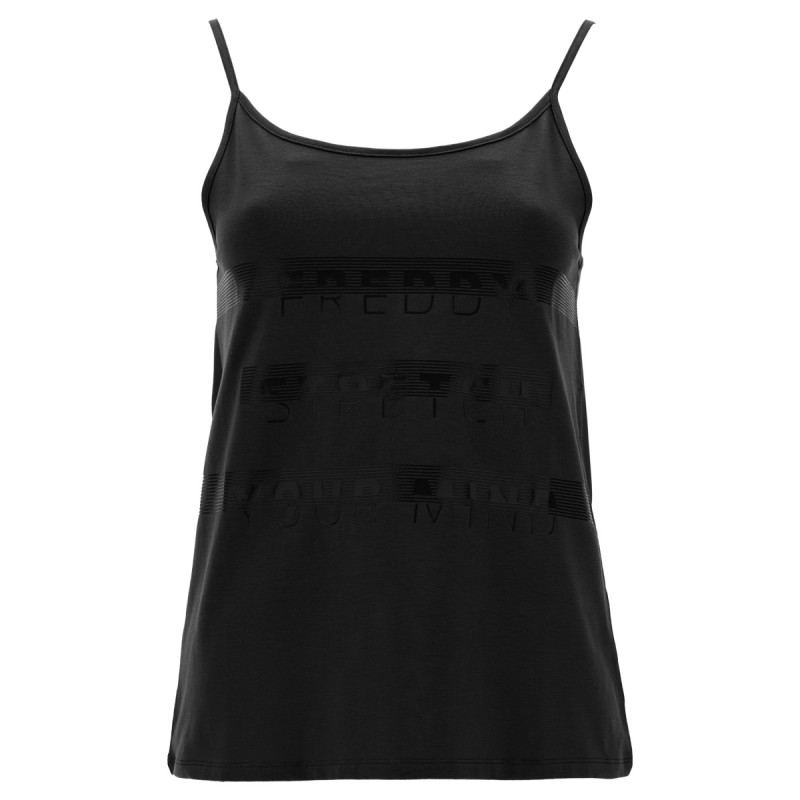 FREDDY Tank Top with thin straps and a Freddy strech your mind print