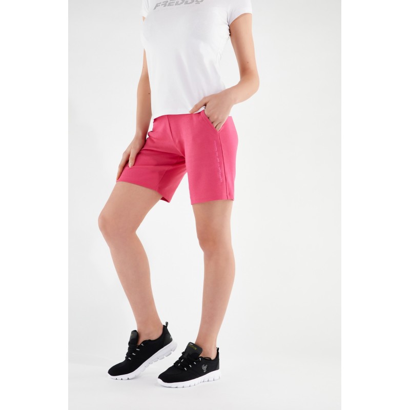 FREDDY INTERLOCK ATHLETIC BERMUDA SHORTS WITH A DRAWSTRING