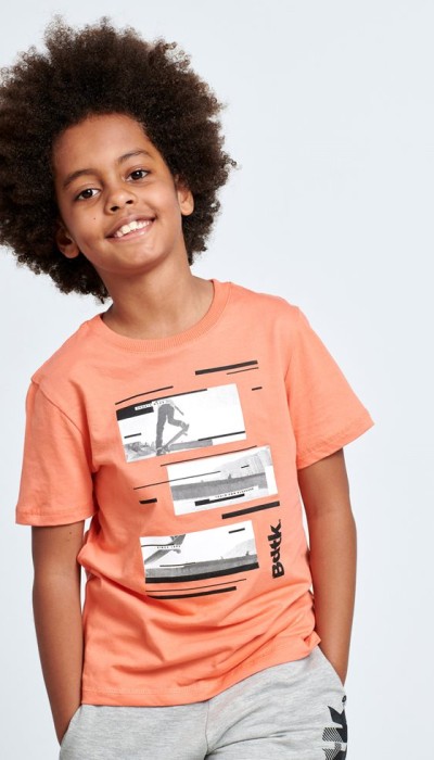 BodyTalk Παιδική κοντομάνικη μπλούζα για αγόρι πορτοκαλί