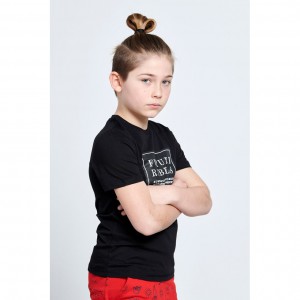 BodyTalk Παιδική κοντομάνικη μπλούζα για αγόρι μαύρη