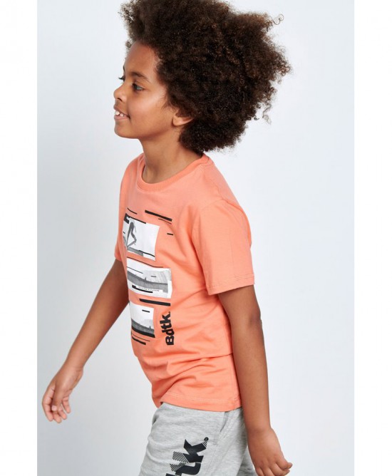 BodyTalk Παιδική κοντομάνικη μπλούζα για αγόρι πορτοκαλί