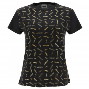 Freddy T-shirt with a gold all over print F1WFTT6C