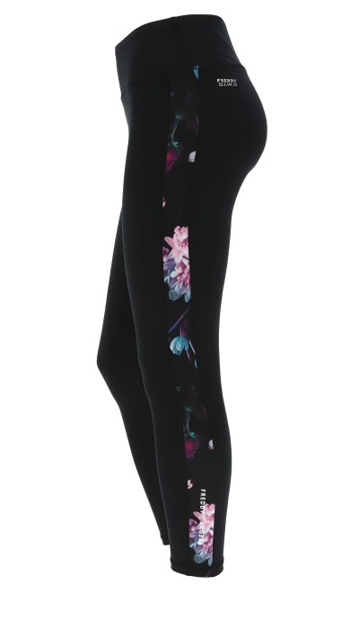 Freddy Ankle-length Leggings in D.I.W.O.® Fqbric with Floral bands