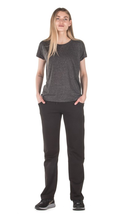 BodyTalk Γυναικείο αθλητικό παντελόνι φόρμας σε ίσια γραμμή γκρι