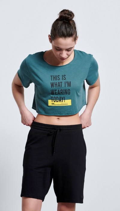 BodyTalk Γυναικεία βερμούδα βαμβακερή μαύρη