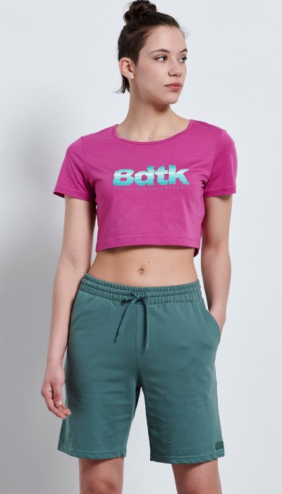 BodyTalk Γυναικεία βερμούδα βαμβακερή πράσινη