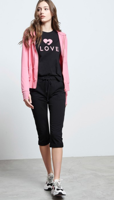 BodyTalk Γυναικείο παντελόνι κάπρι 3/4 μαύρο