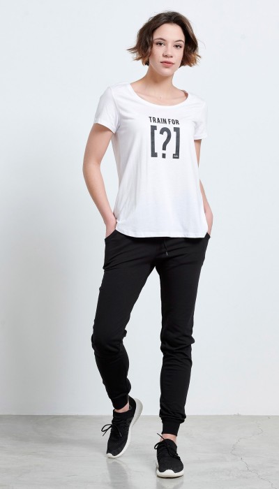 BodyTalk Γυναικείο παντελόνι φόρμας ψηλόμεσο slim fit μαύρο