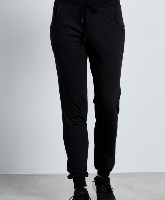 BodyTalk Γυναικείο παντελόνι φόρμας ψηλόμεσο slim fit μαύρο
