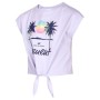 4F Παιδική Κοντομάνικη Μπλούζα Crop Top Μωβ