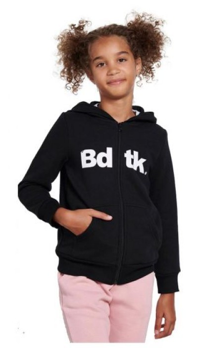 BodyTalk Παιδική Ζακέτα Φούτερ με Κουκούλα Μαύρη
