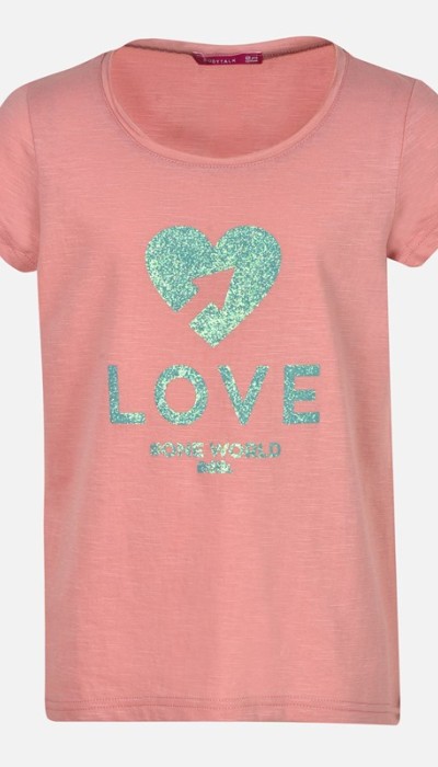 BodyTalk Παιδική Αθλητική Κοντομάνικη Μπλούζα Ροζ