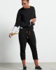 BodyTalk Γυναικείο παντελόνι ‘MASH UP’ loose-fit 7/8 μαύρο